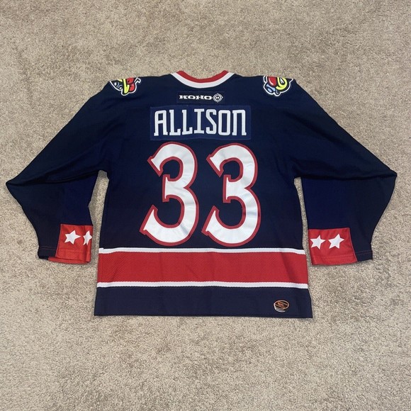 Koho | Shirts | Vintage Koho Nhl Columbus Blue Jackets Jamie Allison 33 Hockey Jersey Size Small 